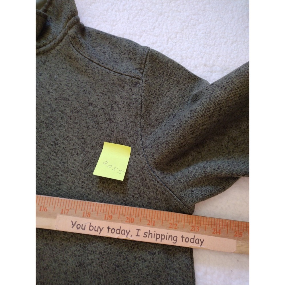 Red Head Sweater Man's LT Green Knit Casual  Pullover Mock Neck Buttons - Picture 3 of 6